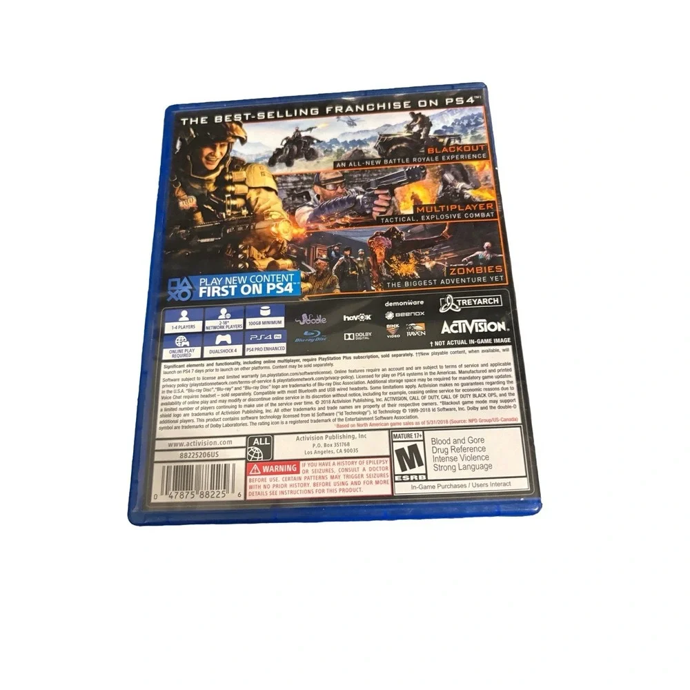 Call of Duty Black Ops 4 Playstation 4 PS4 War Shooter Zombies